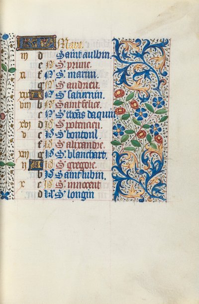 كتاب ساعات استخدام روان: fol. 3 و ، ج. 1470. بواسطة سيد لاتيني جنيف