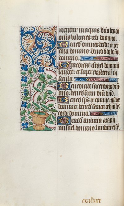 كتاب ساعات استخدام روان: fol. 43 فولت ، ج. 1470. بواسطة سيد لاتيني جنيف