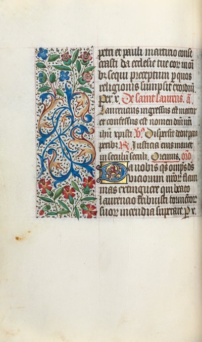 كتاب ساعات استخدام روان: fol. 51 فولت ، ج. 1470. بواسطة سيد لاتيني جنيف