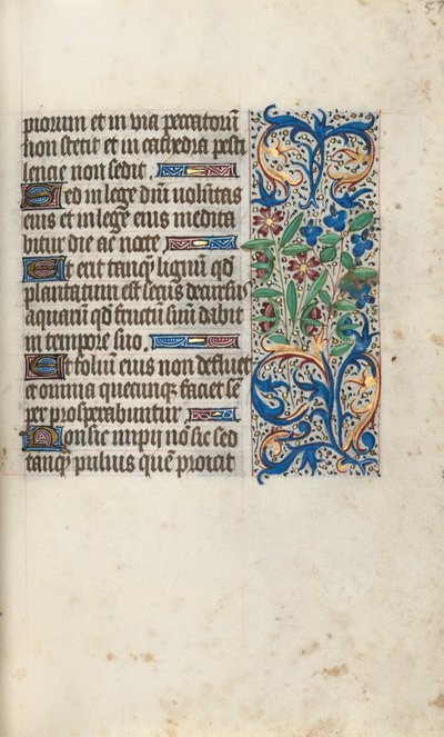 كتاب ساعات استخدام روان: fol. 57 و ، ج. 1470. بواسطة سيد لاتيني جنيف