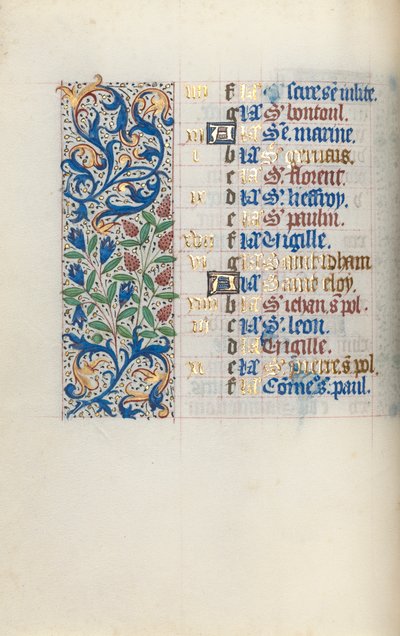 كتاب ساعات استخدام روان: fol. 6 فولت ، ج. 1470. بواسطة سيد لاتيني جنيف