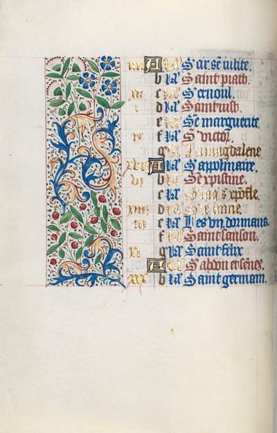 كتاب ساعات استخدام روان: fol. 7 فولت ، ج. 1470. بواسطة سيد لاتيني جنيف