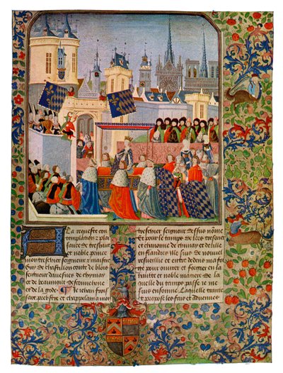 دخول الملكة إيزابيلا إلى باريس ، c1385 القرن الخامس عشر. بواسطة سيد هارلي Froissart