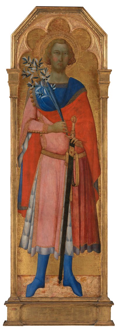 سانت فيكتور ، حوالي 1350 (تمبرا على اللوح ، أرضية ذهبية) بواسطة سيد بالازو فينيسيا مادونا