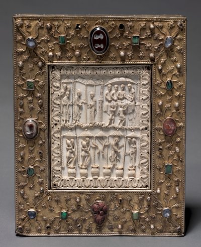 الإغاثة على شكل كتاب ، حوالي 1000 بواسطة ماجستير في Registrum Gregorii
