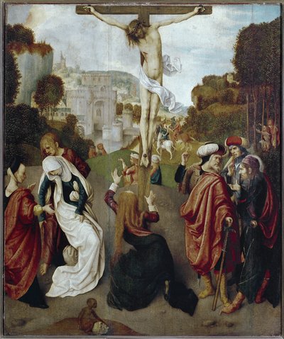 Crucifixion (oil on wood, c.1483-1498) بواسطة ماجستير في Virgines Inter Virgines