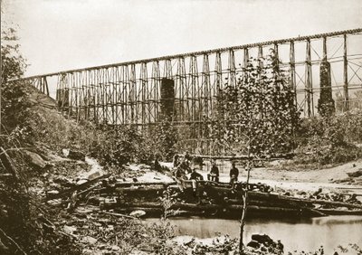 جسر فالينغ واتر ، ناشفيل وسكة حديد تشاتانوغا ، 1861-65 بواسطة ماثيو ب برادي