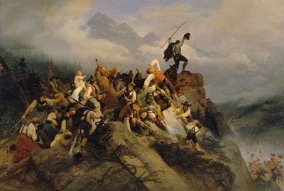 الأب يواكيم هاسبينغر من بين المزارعين المقاتلين ، 1842. بواسطة ماتياس ارتاريا