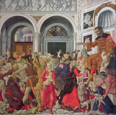 مذبحة الأبرياء (زيت على لوح) بواسطة Matteo di Giovanni di Bartolo