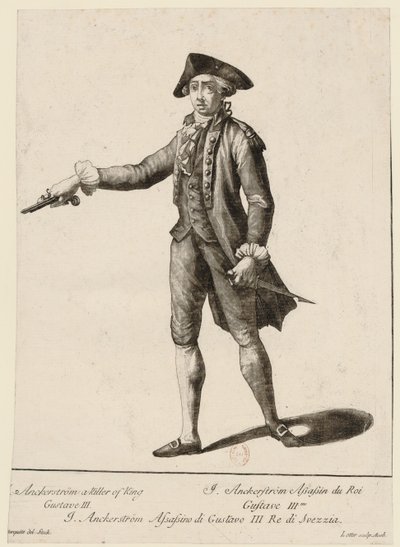 جاكوب جوهان أنكارستروم 1762-1792 ، 1792. بواسطة ماتيوس ألبريشت اليانصيب