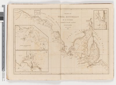 خريطة تيرا أوستراليس، الساحل الجنوبي، الصحيفة III بواسطة ماثيو فليندرز