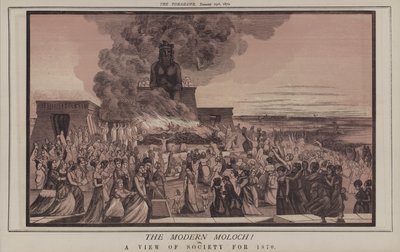 مولوخ الحديث! أو وجهة نظر المجتمع لعام 1870 (لون ليثو) بواسطة ماثيو 