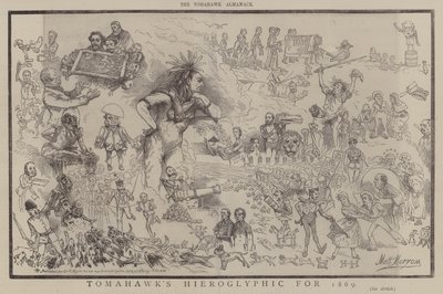 توماهوك الهيروغليفية لعام 1869 (لون ليثو) بواسطة ماثيو 