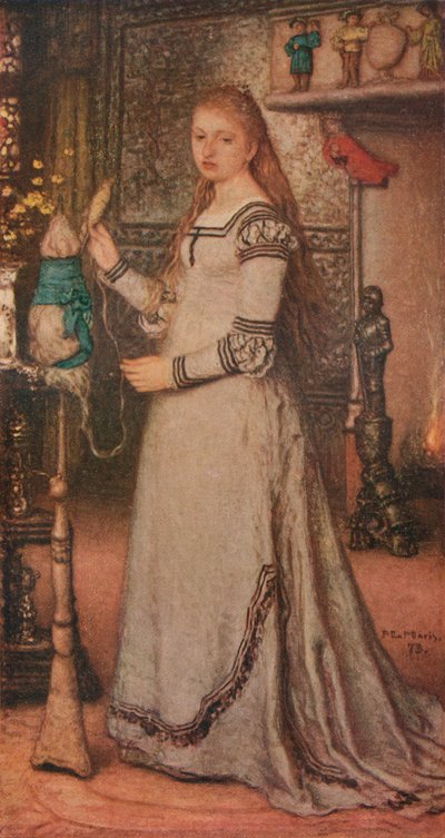 فتاة مع ديستاف ، c1873 بواسطة ماتيس ماريس