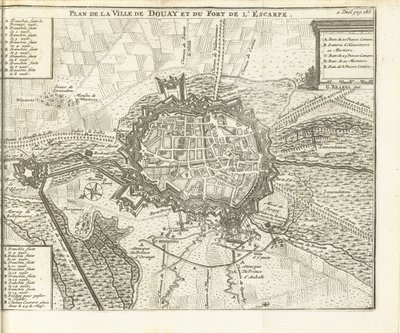 بيلج فان دواي ، 1710 Plan de la Ville de Douay et du Fort de l