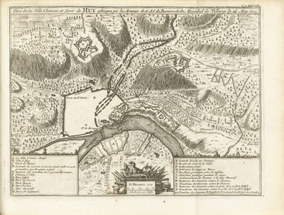 بيلج فان هوي ، 1705 مخطط لمدينة قصر وحصن هوي المحاصرين من قبل جيوش S. de Baviere & du Marechal de Villeroy le 26 May 1705 (العنوان على الكائن) بواسطة يوهانس فان أوستيرويك