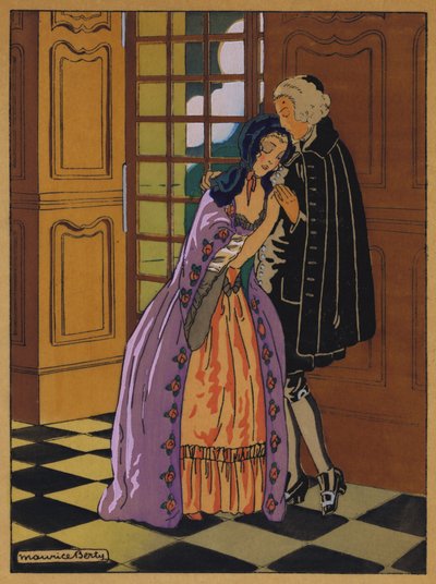 رسم توضيحي للتاريخ بواسطة Manon Lescaut (لون ليثو) بواسطة موريس بيرتي