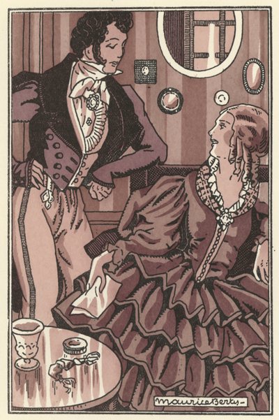رسم توضيحي لـ Scenes de la Vie de Boheme بواسطة Henri Murger (litho) بواسطة موريس بيرتي