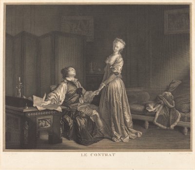 العقد بواسطة موريس بلوت بعد جان أونوريه Fragonard