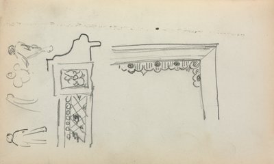 كراسة الرسم الإيطالية: التفاصيل والأشكال المعمارية صفحة 199 ، 1898-1899. بواسطة موريس برازيل برندرغاست