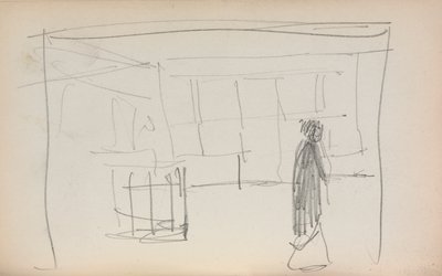 كراسة الرسم الإيطالية: شكل في صفحة داخلية 175 ، 1898-1899. بواسطة موريس برازيل برندرغاست