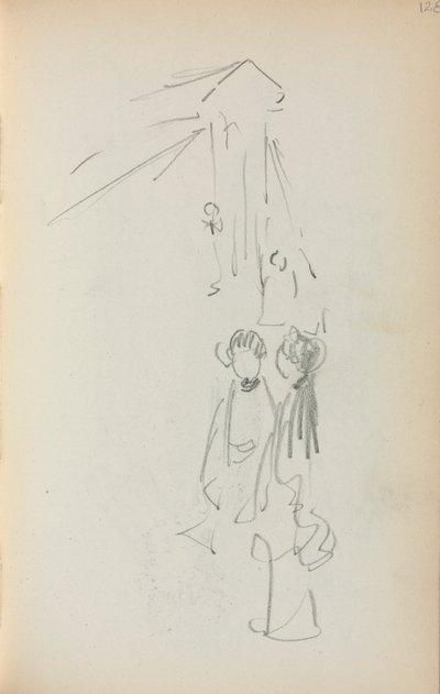 كراسة الرسم الإيطالية: الأشكال صفحة 128 ، 1898-1899. بواسطة موريس برازيل برندرغاست