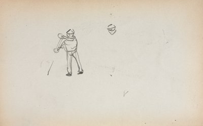 كراسة الرسم الإيطالية: Gondolier page 13، 1898-1899. بواسطة موريس برازيل برندرغاست