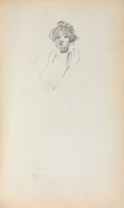 كراسة الرسم الإيطالية: رأس امرأة الصفحة 215 ، 1898-1899. بواسطة موريس برازيل برندرغاست