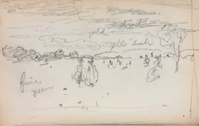 كراسة الرسم الإيطالية: صفحة المناظر الطبيعية 57 ، 1898-1899. بواسطة موريس برازيل برندرغاست