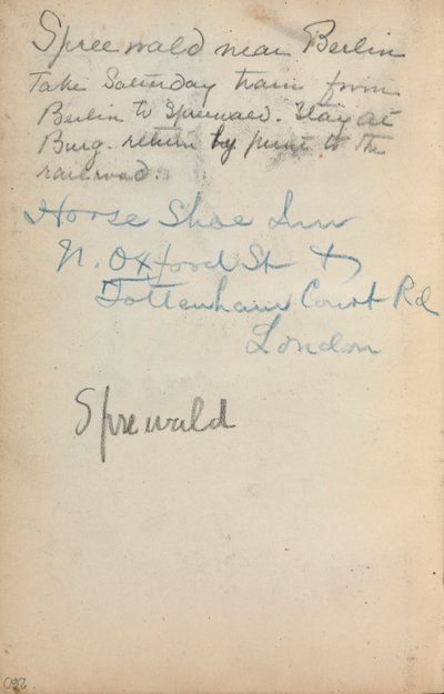كراسة الرسم الإيطالية: ملاحظات صفحة 260 ، 1898-1899. بواسطة موريس برازيل برندرغاست