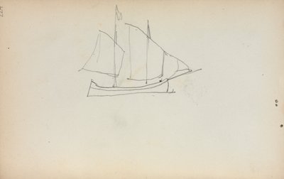 كراسة الرسم الإيطالية: صفحة المراكب الشراعية 224 ، 1898-1899. بواسطة موريس برازيل برندرغاست