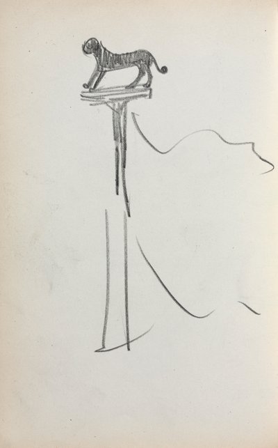 كراسة الرسم الإيطالية: سان ماركو ليون صفحة 39 ، 1898-1899. بواسطة موريس برازيل برندرغاست