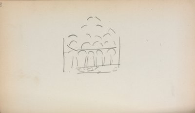 كراسة الرسم الإيطالية: صفحة سان ماركو 186 ، 1898-1899. بواسطة موريس برازيل برندرغاست