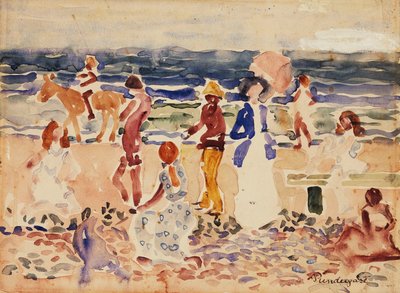 على الشاطئ ، c.1920-23 بواسطة موريس برازيل برندرغاست