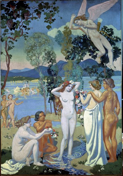 قصة Psyche (اللوحة 1: إيروس مذهول بجمال النفس). لوحة لموريس دينيس (1870-1943) بواسطة موريس دينيس