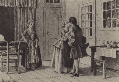 رسم توضيحي للكتاب الخامس من Les Confessions بواسطة جان جاك روسو (نقش) بواسطة موريس ليلوار