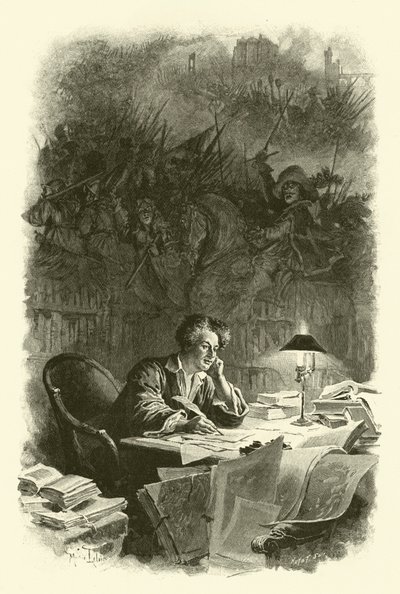 Illustration for The Three Musketeers (engraving) بواسطة موريس ليلوار