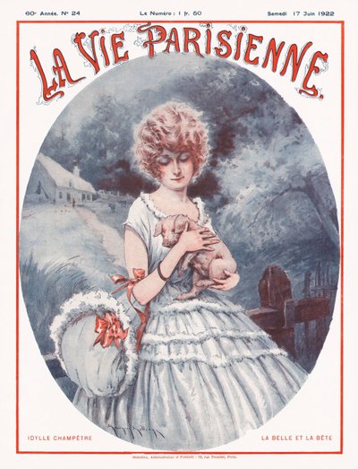 غلاف مجلة Parisian Life ، 1922 بواسطة موريس ميليير