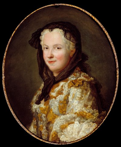 صورة لماري ليسزينسكا (ليسزينسكا) (1703-1768) ملكة فرنسا لوحة لموريس كوينتين ديلاتور ديت كوينتين دي لا تور أو كوينتين دي لاتور (1704-1788) من القرن الثامن عشر. 0.6x0.5 م بواسطة موريس كوينتين دي لا تور