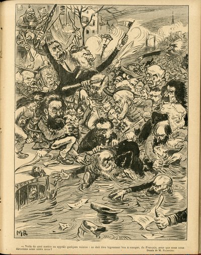 رسم توضيحي لموريس راديجيه (1866-1941) في Le Rire بواسطة موريس راديجيت