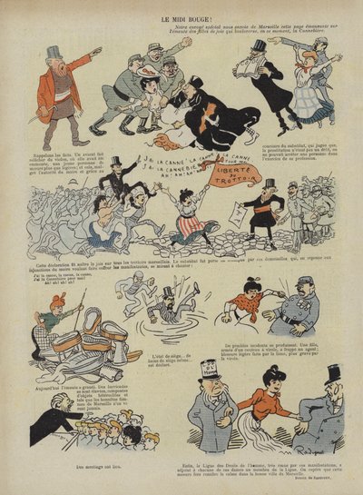 ميدي الأحمر. رسم توضيحي لـ Le Rire بواسطة Maurice Radiguet