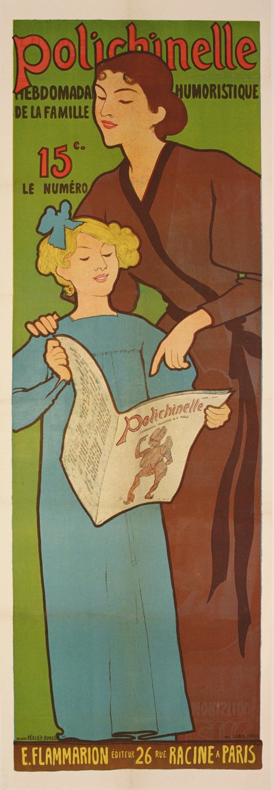 ملصق للصحيفة الأسبوعية بوليكنيل 1896 بواسطة Maurice Realier Dumas