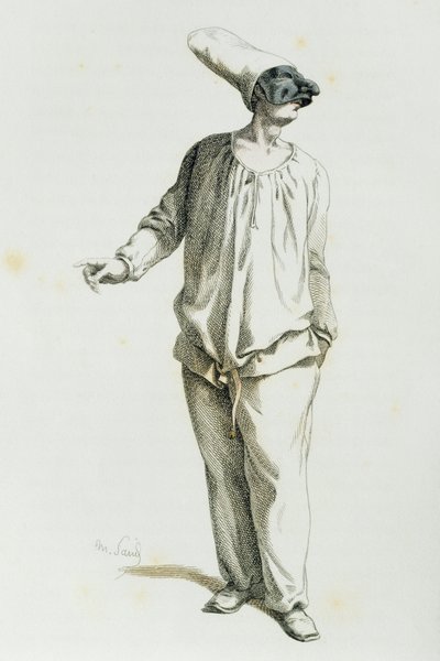 Pulcinella في عام 1800 ، بواسطة موريس ساند (1823-1889) بواسطة موريس ساند