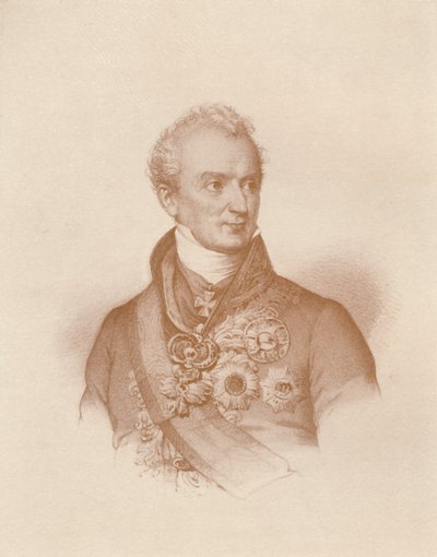 Prince Clemens Wenzel Nepomuk Lothar Von Metternich-Winneburg، c1830، 1896 بواسطة مورين