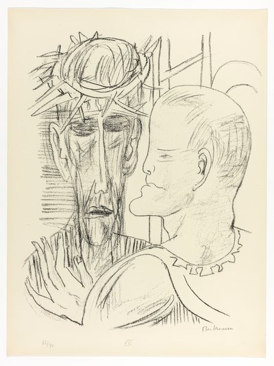 Christ and Pilate, plate 15 from Day and Dream بواسطة ماكس بيكمان