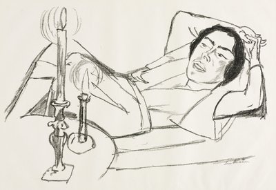 امرأة مستلقية (صورة جوانا لوب) بواسطة Max Beckmann