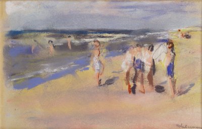 الشاطئ ، حوالي 1910 (الرسم بالطباشير) بواسطة ماكس ليبرمان