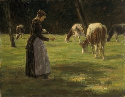 Kuhhirtin. 1890-192 بواسطة ماكس ليبرمان
