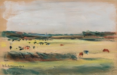 المناظر الطبيعية مع الأبقار الرعي. 1908 بواسطة ماكس ليبرمان