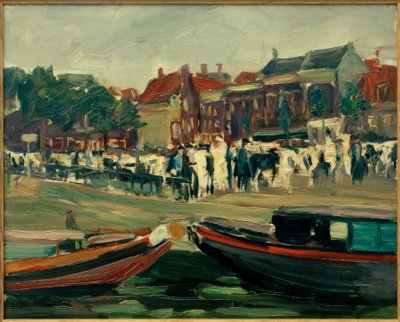 M.Liebermann ، Rindermarkt in Leyden بواسطة ماكس ليبرمان